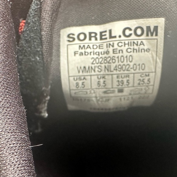 SOREL Evie Sport Lace wedge bootie Black 8.5 - Picture 8 of 9